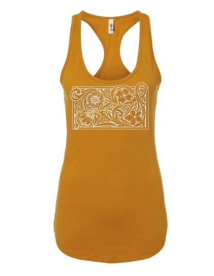 Tooled Floral Tank