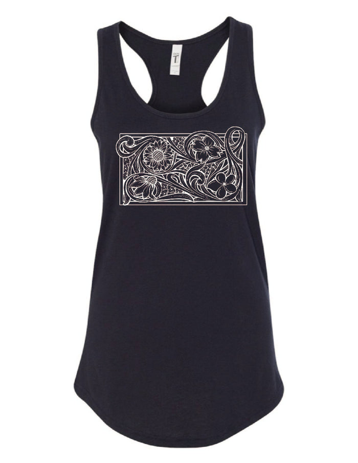 Tooled Floral Tank