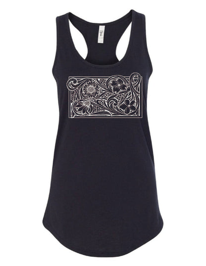 Tooled Floral Tank