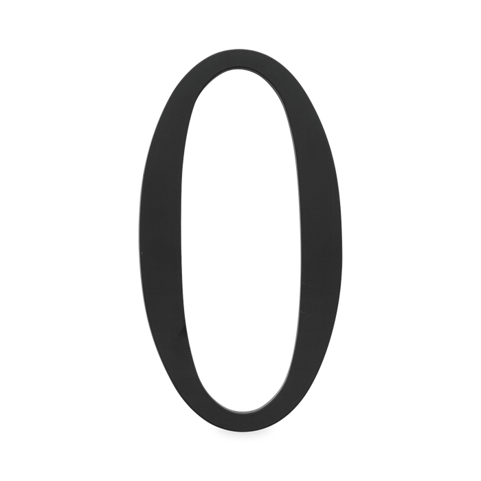 A seamless black house number written in a traditional font.