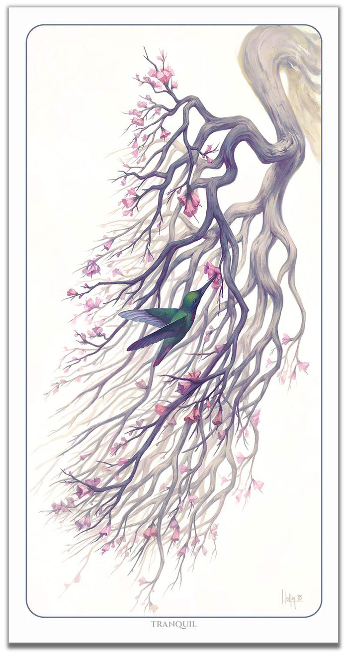 Tranquil - LIMITED EDITION - BoxWood Board Designs - 18" x 36" - - Awakening Print