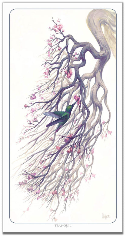 Tranquil - LIMITED EDITION - BoxWood Board Designs - 18" x 36" - - Awakening Print