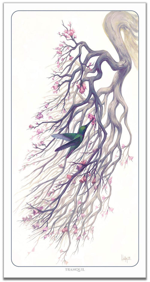Tranquil - LIMITED EDITION - BoxWood Board Designs - 18" x 36" - - Awakening Print