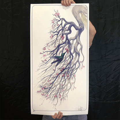 Tranquil - LIMITED EDITION - BoxWood Board Designs - 18" x 36" - - Awakening Print