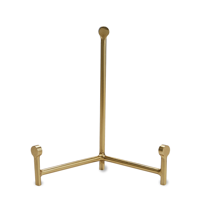 With its sturdy design, this black tripod stand is a great piece to showcase your unique plates and decorative trays.