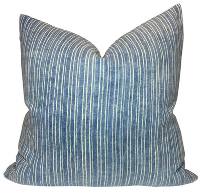 Tristan Pillow Cover in Aurora Blue, Rose Tarlow Textiles