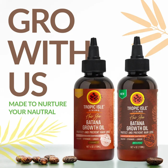 Tropic Isle Living Batana Hair Growth Oil Light Blend 4oz