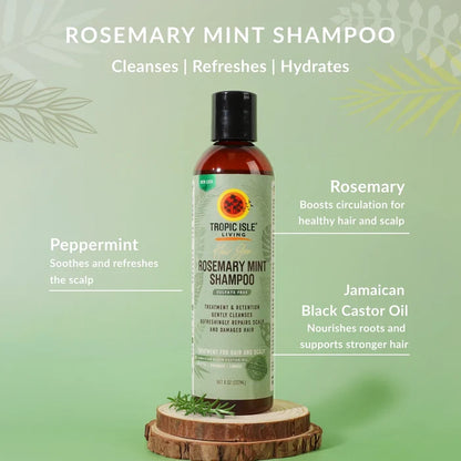 Tropic Isle Living Hair Gro Rosemary Mint Shampoo 8oz