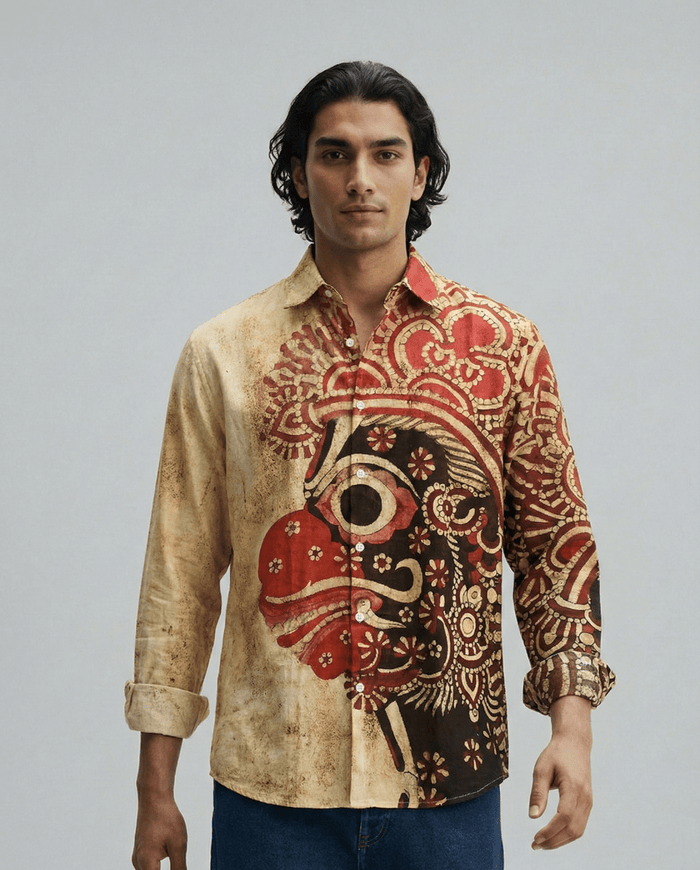 Vanar & Kuranku Pair Culture Heritage Linen Shirts for Man - Naymish Designs