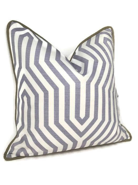 Vanderbilt Pillow Cover in Lavender, Schumacher Textiles