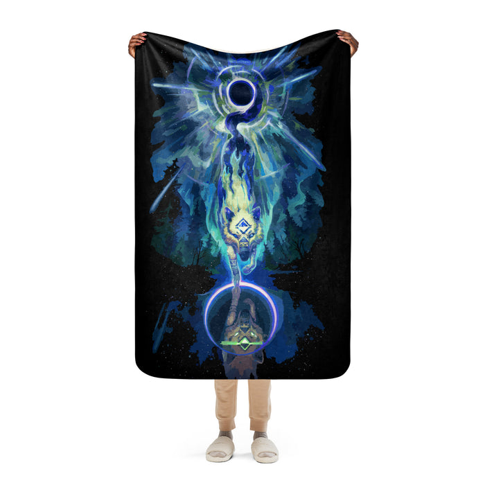 Wolf Star Sherpa blanket