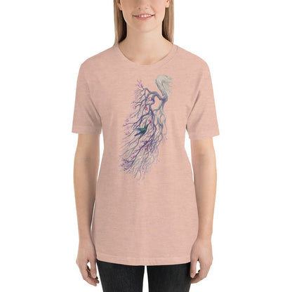 Women's Short-Sleeve Unisex T-Shirt - BoxWood Board Designs - Heather Prism Peach - XS - -