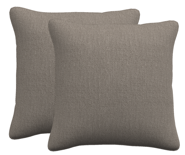 Woven Pillow Cover in Pewter, Indoor Outdoor Pillows