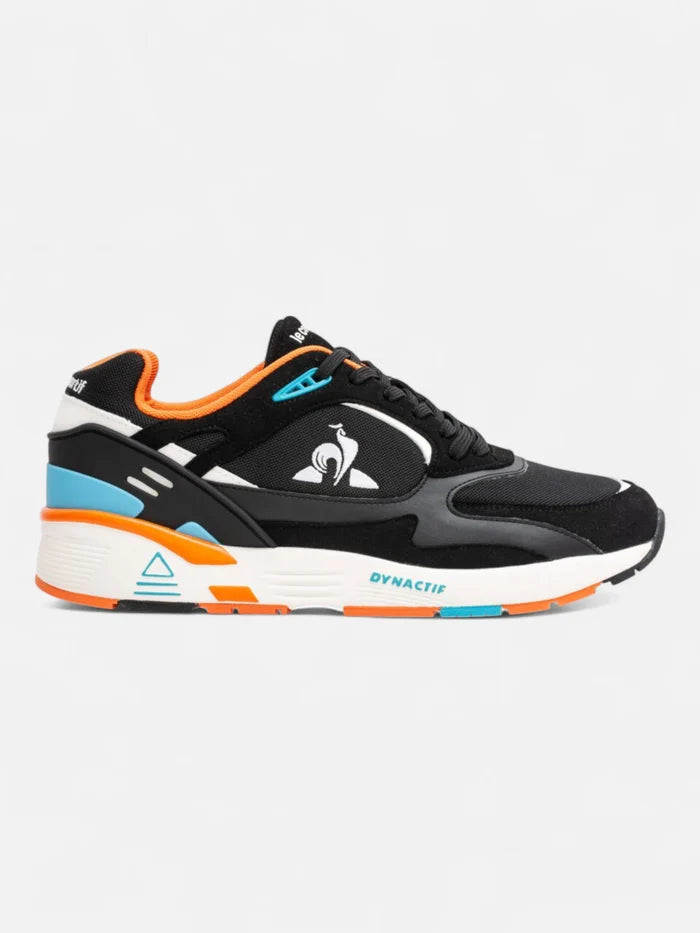 Zapatillas Le Coq Sportif R1100 Pop Negro Naranja Celeste