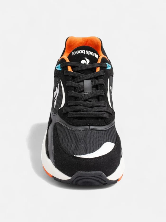 Zapatillas Le Coq Sportif R1100 Pop Negro Naranja Celeste