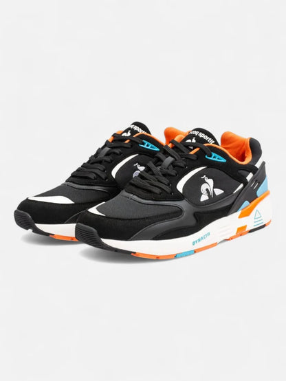Zapatillas Le Coq Sportif R1100 Pop Negro Naranja Celeste