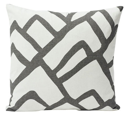 Zimba Pillow Cover in Charcoal, Schumacher Textiles